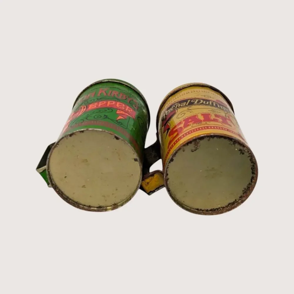 1960s Elton Kirby Percival Duffin Tin Salt Pepper Shakers